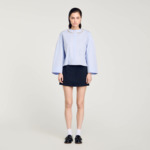 Chemise courte à col bijou