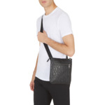 Sac bandoulière plat pour homme - nero