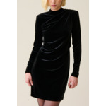 Robe courte cintrée velours noir