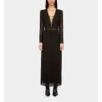 Robe Longue Noire En Guipure Femme