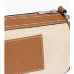 Mini sac bandoulière Maurice en toile coton et cuir lisse semi-végétal