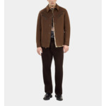 Blouson Style Surchemise En Flanelle Marron Homme