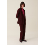 Veste tailleur boutonnée ceinturée