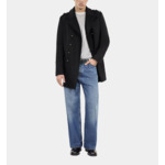 Caban Style Officier Noir Homme