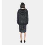 Sweatshirt À Sequins En Maille Noire Femme