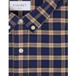 Chemise Gaspard à carreaux marine