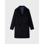 Manteau Evan en drap de laine marine