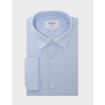 Chemise Voyage Ajustée en twill rayé bleu