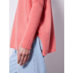 Pull poncho cachemire col V Faustine WATERMELON