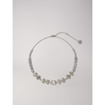 Collier chocker argenté à strass