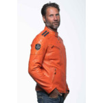 Blouson cuir 24 H Le Mans Duff4 jaune