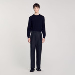 Pantalon large à plis