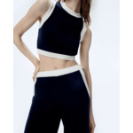 Pull Sans Manche Bicolore