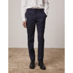 Pantalon de costume greyson en toile de laine vierge à carreaux marine