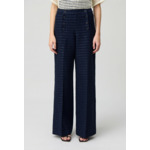 Pantalon droit rayé à pont