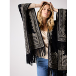 Cape cachemire Tima NOIR_BEIGE