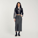 Blouson court en cuir