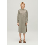 Robe longue rayures verte