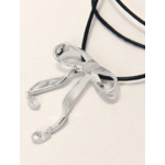 Collier nœud argenté à nouer