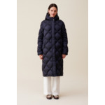 Doudoune longue capuche matelassée