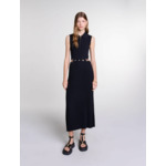 Robe longue en maille côtelée