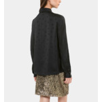 Chemise Jacquard Noire Femme