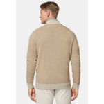 Pull Full Zip Taupe en Cachemire Mélangé