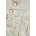 Sweatshirt Tape col boutonné ivoire