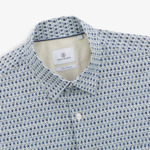 Chemise regular bleu aviateur imprimé tribal