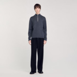 Pull en laine à col zippé