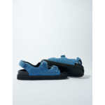 Sandales plates en denim