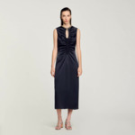 Robe longue en satin