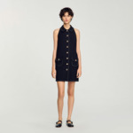 Robe courte à col claudine