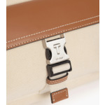 Petit sac bandoulière Maurice en toile coton et cuir lisse semi-végétal