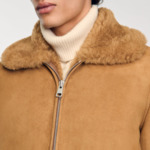 Blouson en peau retournée