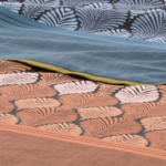 Olivier Desforges - Drap plat en satin de coton lavé multicouleurs, Sarang