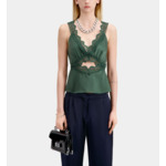 Pantalon A Pinces Fluide Avec Chaine Femme
