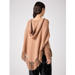 Poncho à capuche cachemire Penuta FAUVE