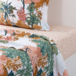 Olivier Desforges - Drap plat en satin de coton lavé vert, L'inconnue