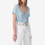 T-Shirt En Lin Col V Rodeo