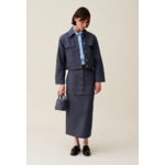 Veste denim foncé large