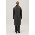 Manteau laine double face gris chiné