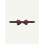 N?ud papillon en jacquard imprimés géométriques rouge, marine et blanc
