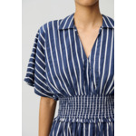 Robe cache-cœur rayée