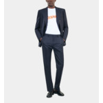 Pantalon De Costume À Rayures Bleu Marine Homme