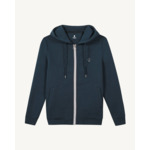 Sweat bleu marine zip tricolore