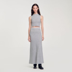 Top court en maille sans manches