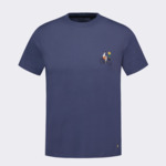 T-shirt bleu vélo brodé