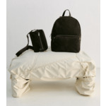 Petite sacoche Emile en cuir côtelé et lisse