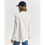 Pinstriped Linen Club Blazer